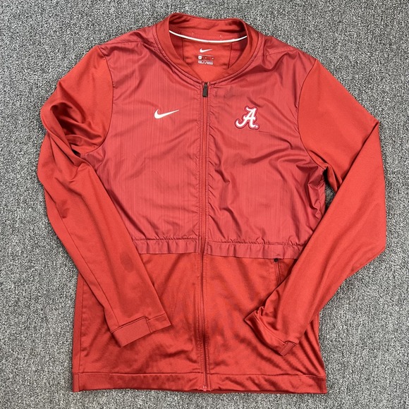 Nike Alabama Crimson Tide Track Jacket Medium Red Full Zip Windbreaker Sporty — photo 2